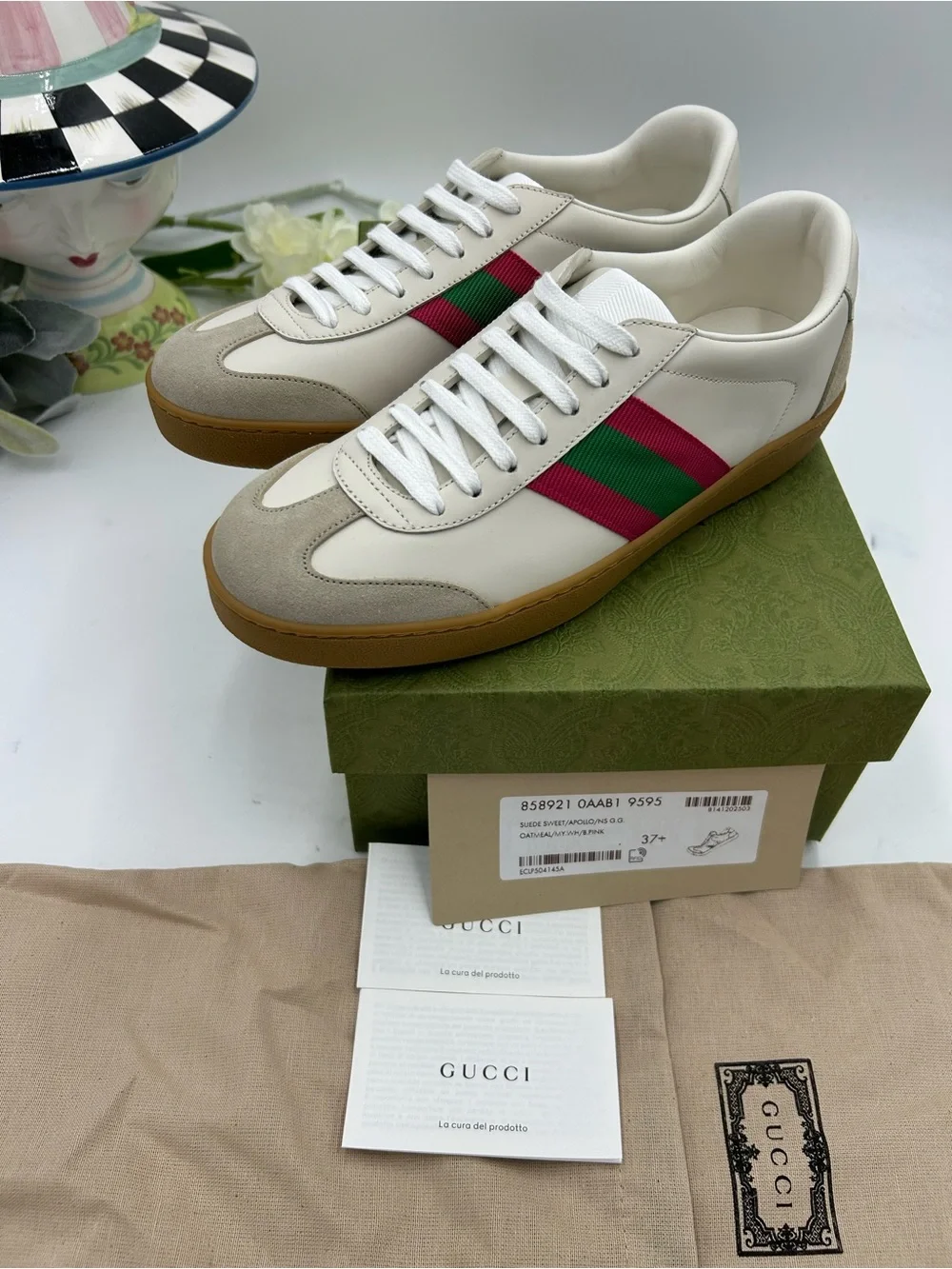 Gucci cream leather